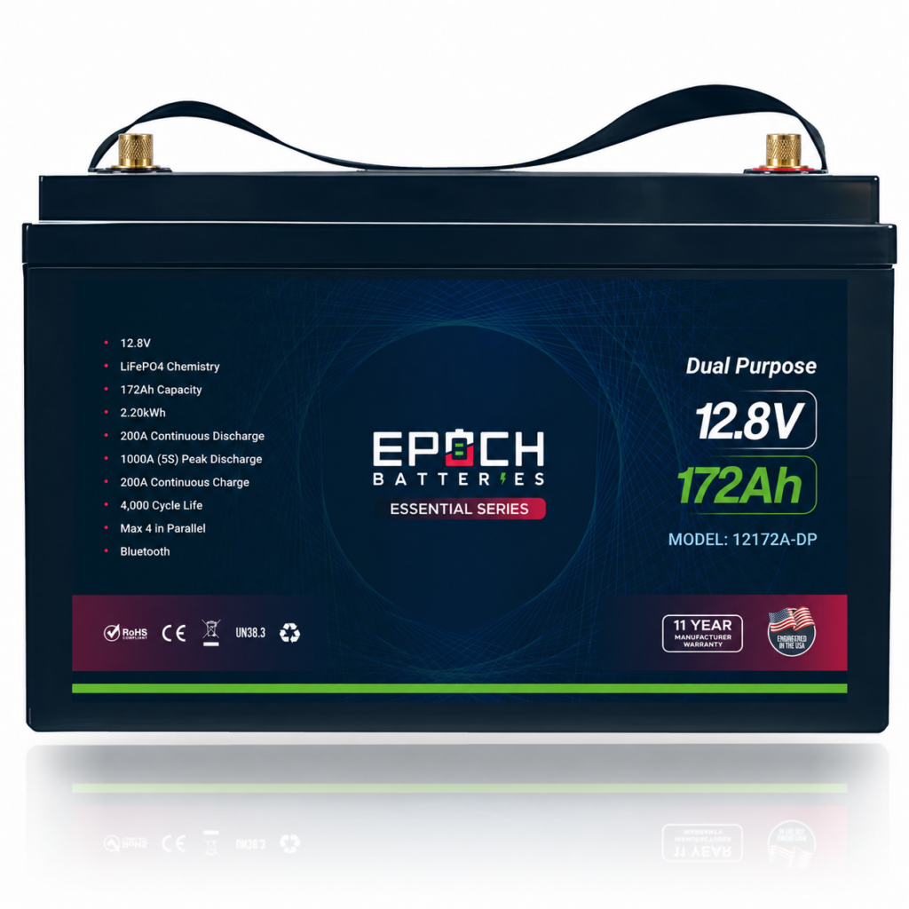 Epoch Lithium Battery 12V 172Ah Dual Purpose Cranking & Deep Cycle LiFePO4