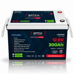 Epoch Lithium Battery 12V 300Ah Essential Series Heated LiFePO4